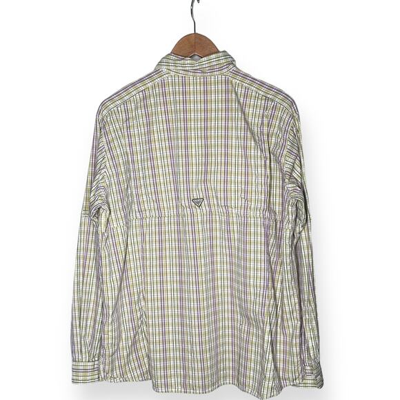 COLUMBIA Super Bonehead Roll Tab Sleeve Shirt Omni Shade Back Vent Plaid XL - Picture 3 of 13
